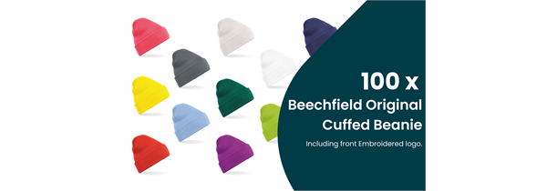 250 Beechfield Retro Ski Beanies & FREE logo