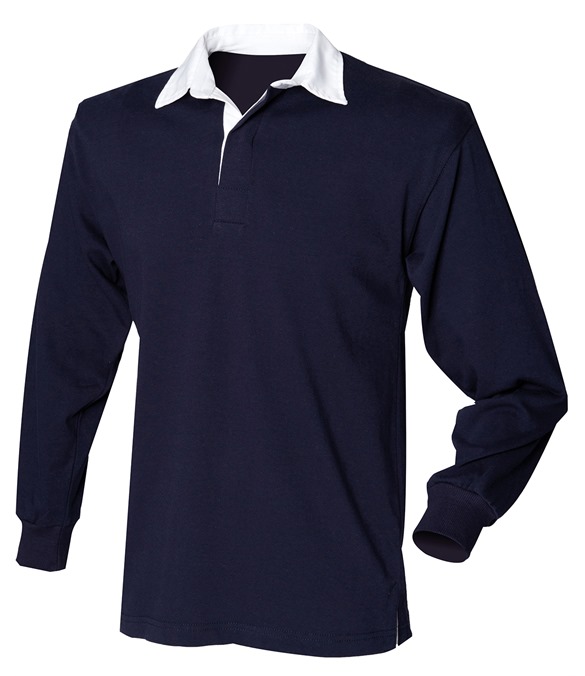 Kids long sleeve plain rugby shirt