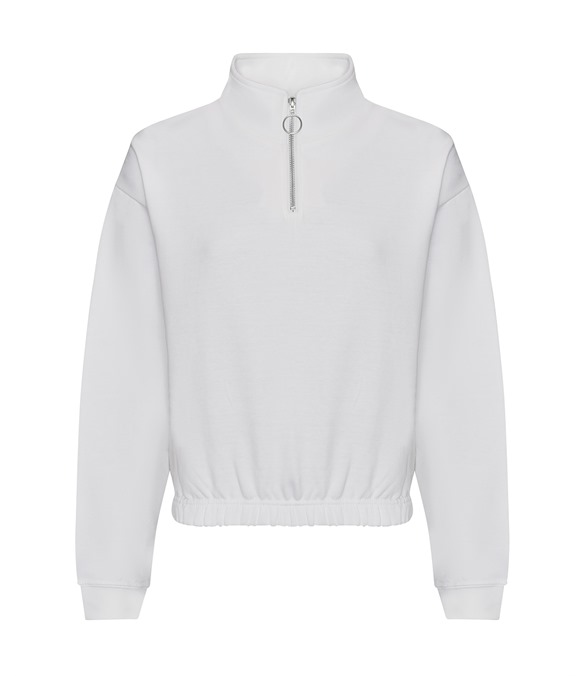 Women's cropped ?-zip sweat