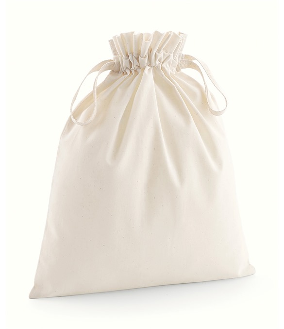Organic cotton drawcord bag