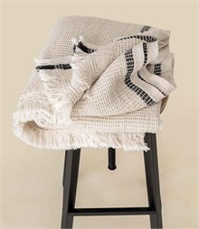 Spasso Honeycomb Striped Plaid Fouta