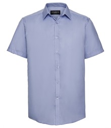 Short sleeve herringbone shirt