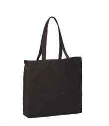 Organic canvas ?flat base? landscape shopper