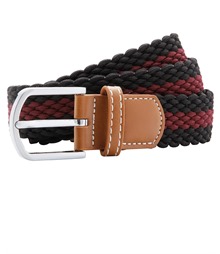 Two-colour stripe braid stretch belt