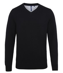 Men's cotton blend v-neck sweater