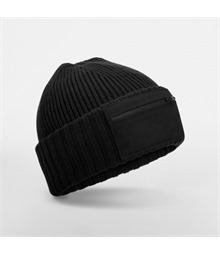 Zip patch beanie