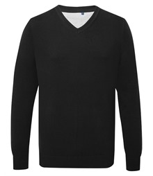 Men's cotton blend v-neck sweater