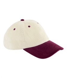 Contrast peak corduroy cap
