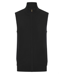 Sleeveless zip-through jumper
