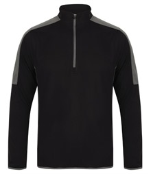 ? zip mid-layer with contrast panelling