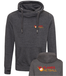 Flames Netball 'Crossneck' Hoodie
